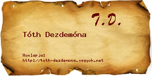 Tóth Dezdemóna névjegykártya